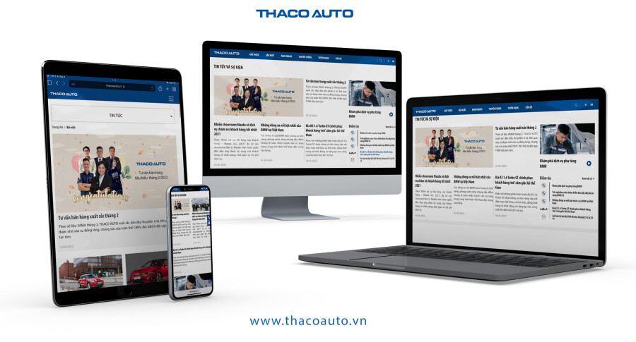 THACO AUTO ra mắt website với giao diện thân thiện