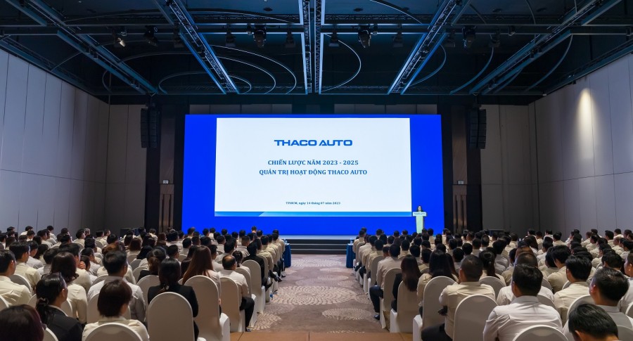 THACO AUTO Business Plan Conference for Third Quarter and Second Half of 2023 in Southern and Northern Vietnam