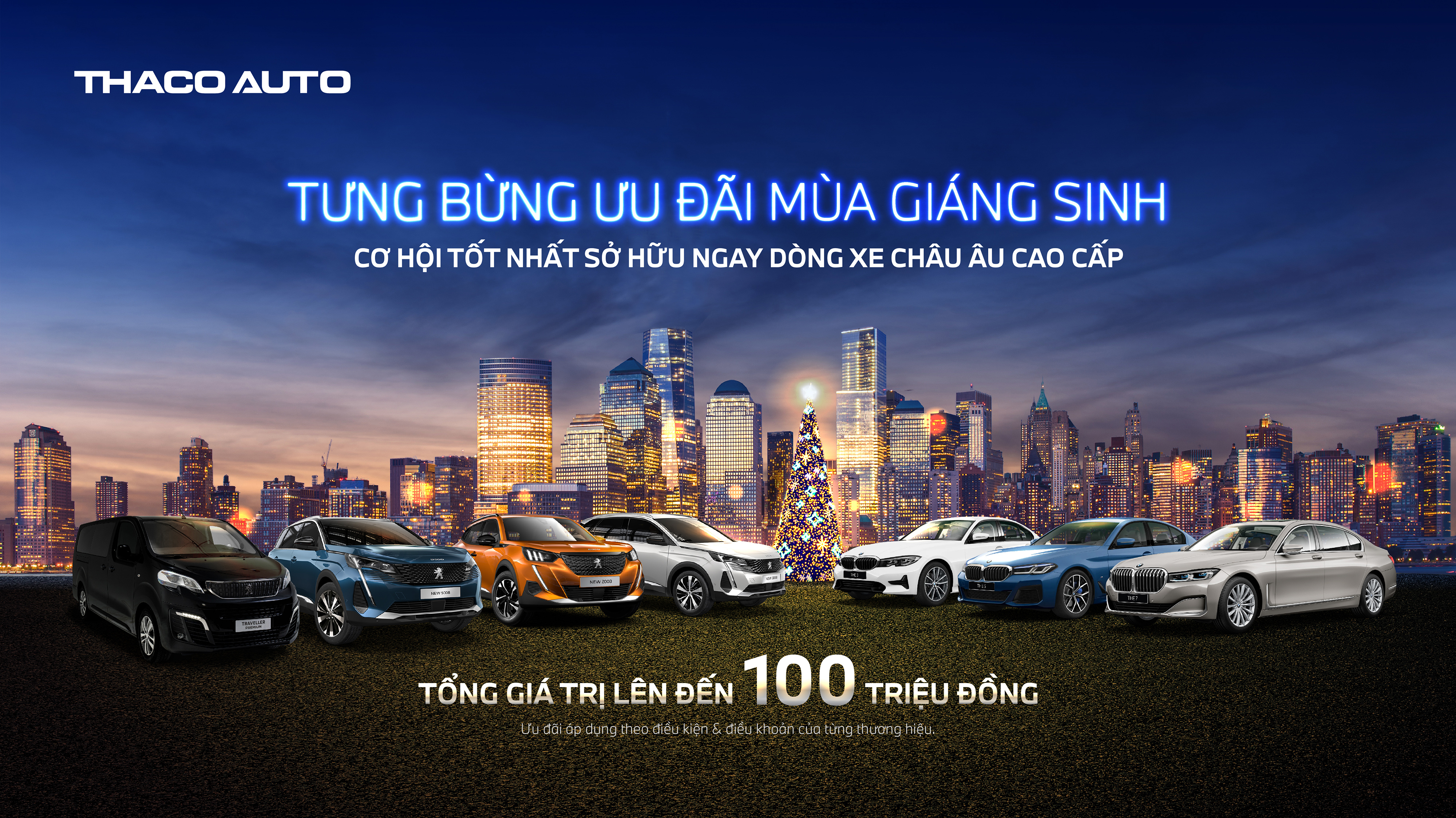 Mừng Giáng sinh, THACO AUTO ưu đãi cho các thương hiệu xe Châu Âu